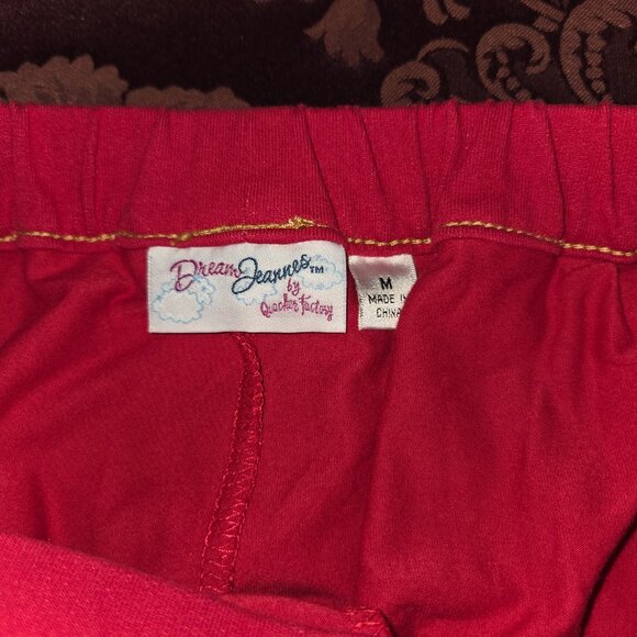 Dream Jeannes by Quacker Factory Skort Skirt Red Size M - Picture 2 of 6